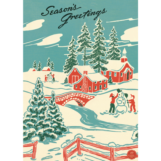 Cavallini Papers & Co - Winter Wonderland Wrap Sheet - 20” X 28”