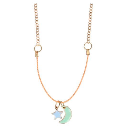Meri Meri - Enamel Moon & Star Necklace