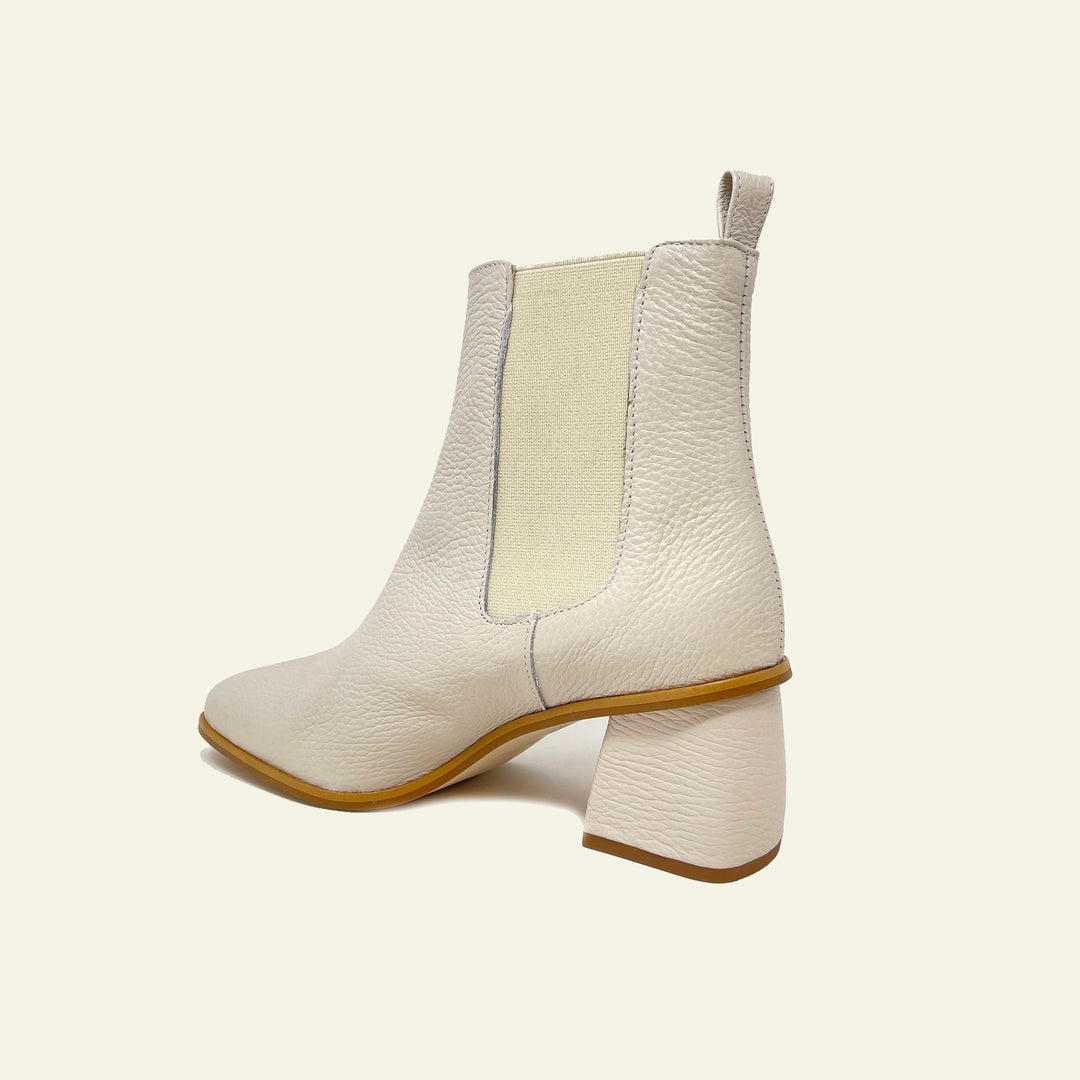 Hanks - Chelsea Glir Leather Boot - White
