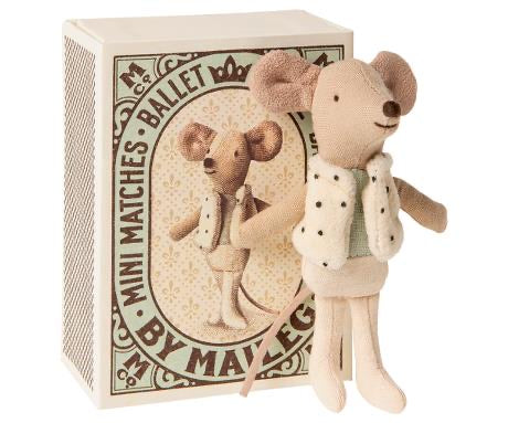 Maileg - Little Brother Mouse Dancer In Matchbox