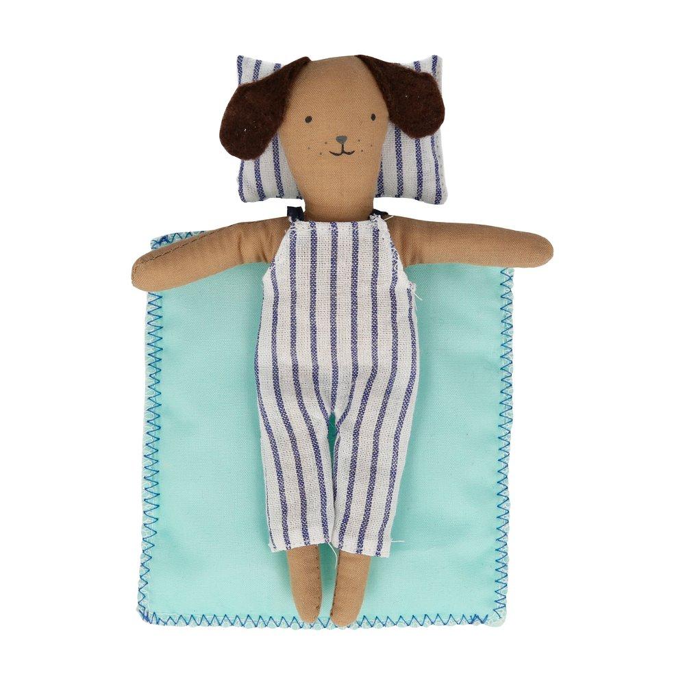 Meri Meri - Stripy Puppy Mini Suitcase Doll