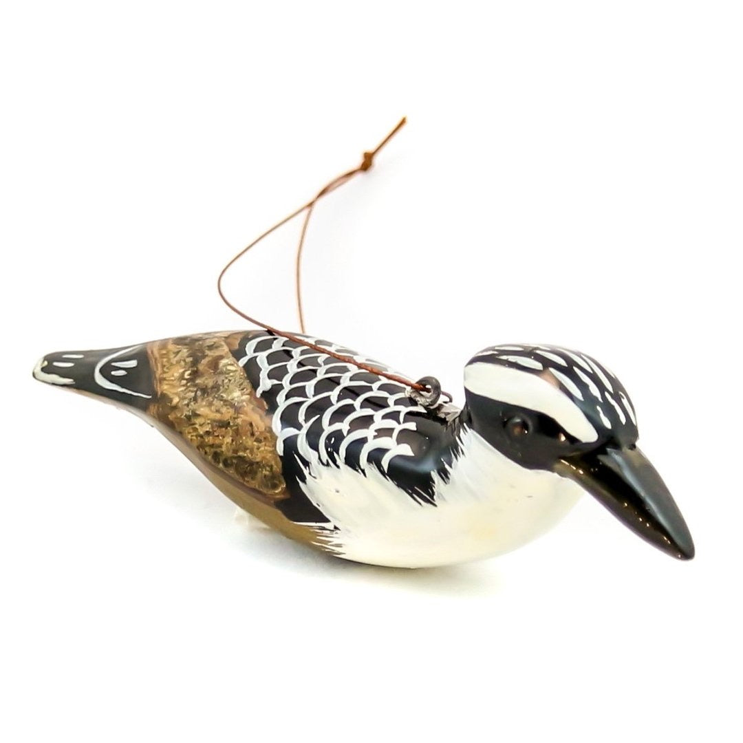Ornaments 4 Orphans - Pied Kingfisher Wood Ornament