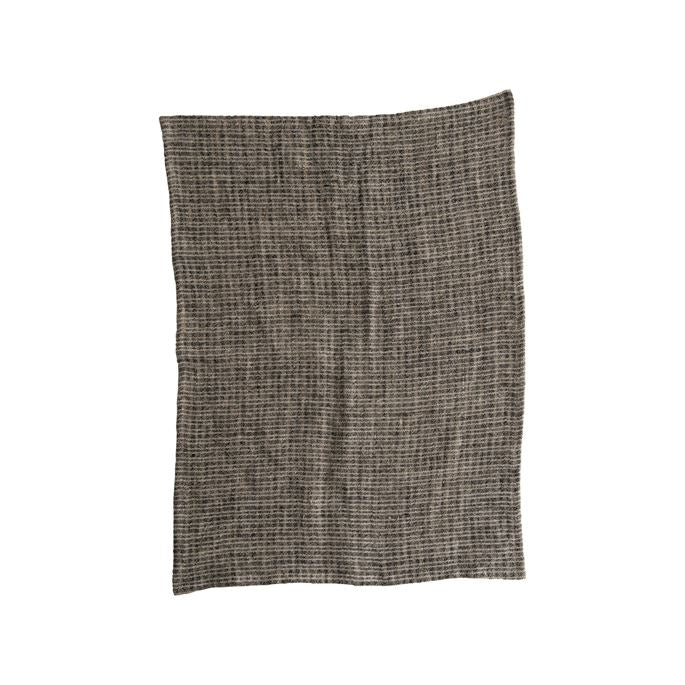 Sanna Picks - Linen Tea Towel - Natural and Black