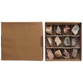Found Stones and Minerals - Multi Colored - Box Set of 12