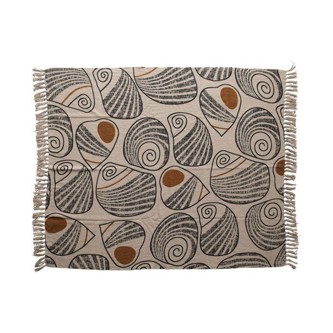 Cotton Blend Throw Patterned - Multicolored
