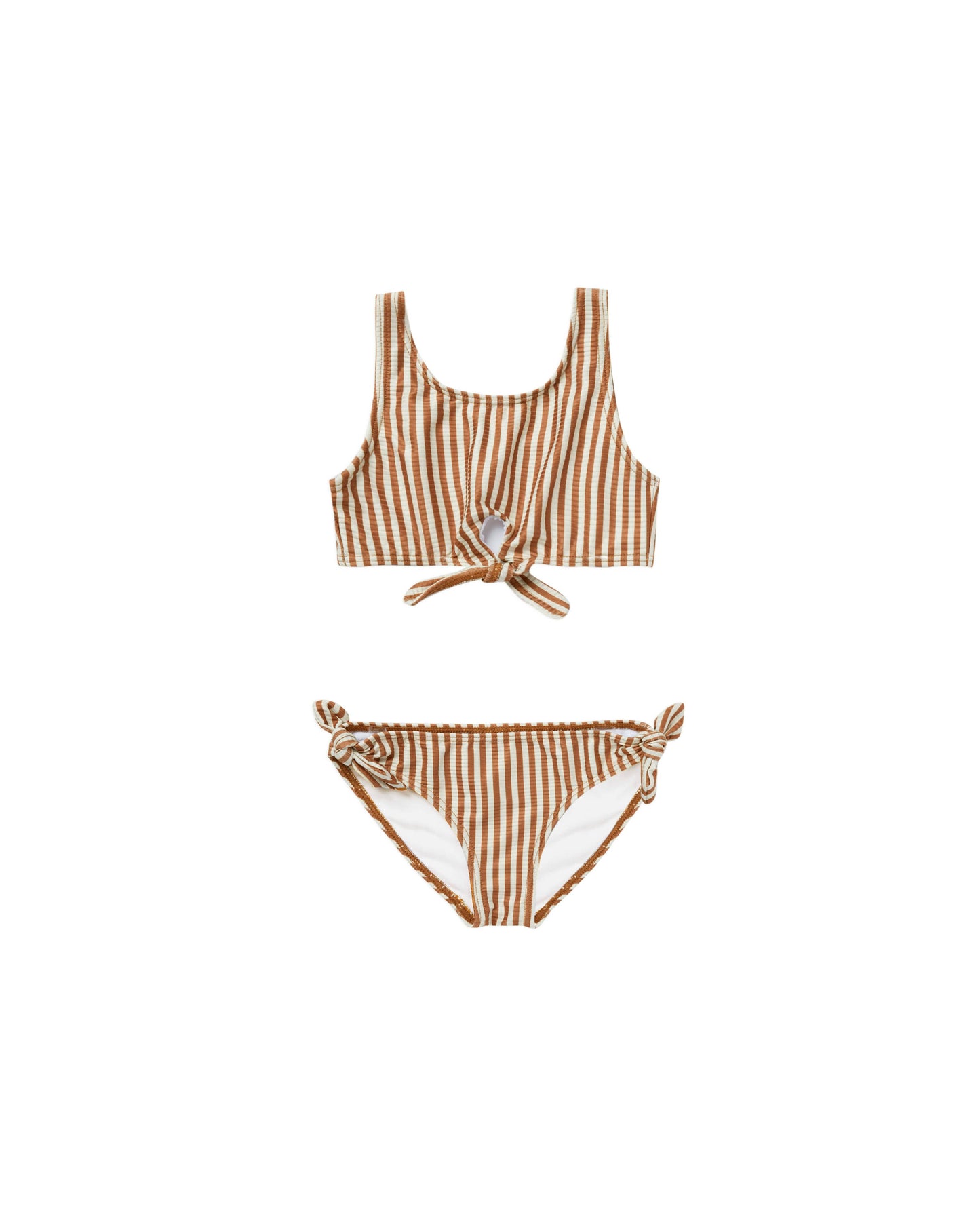 Rylee + Cru - Knotted Bikini - Rust Stripe - LAST ONE - 6-7Y