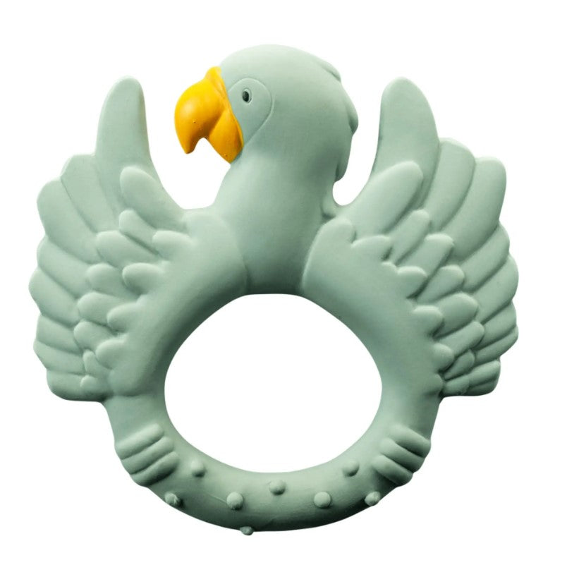 Natural Rubber Teether - Parrot - Light Green