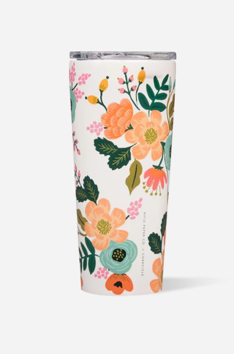 Corkcicle x Rifle Paper Co. - Tumbler - 24oz - Gloss Cream Lively Floral