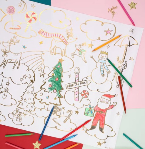 Meri Meri - Coloring Poster - Christmas