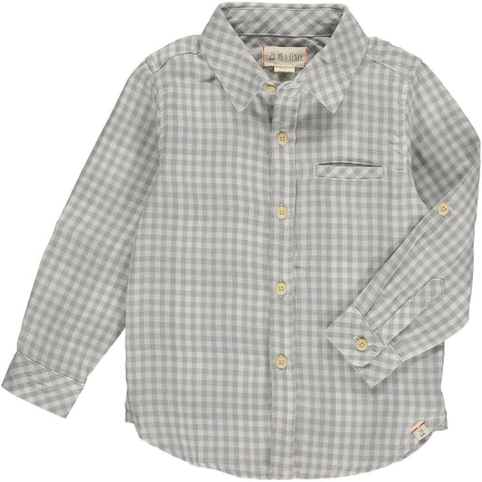 Me & Henry - Merchant Shirt - Grey Plaid Gauze
