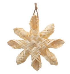 Hand-Woven Seagrass Snowflake Ornament