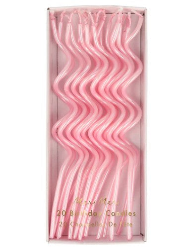 Meri Meri - Pink Swirly Candles