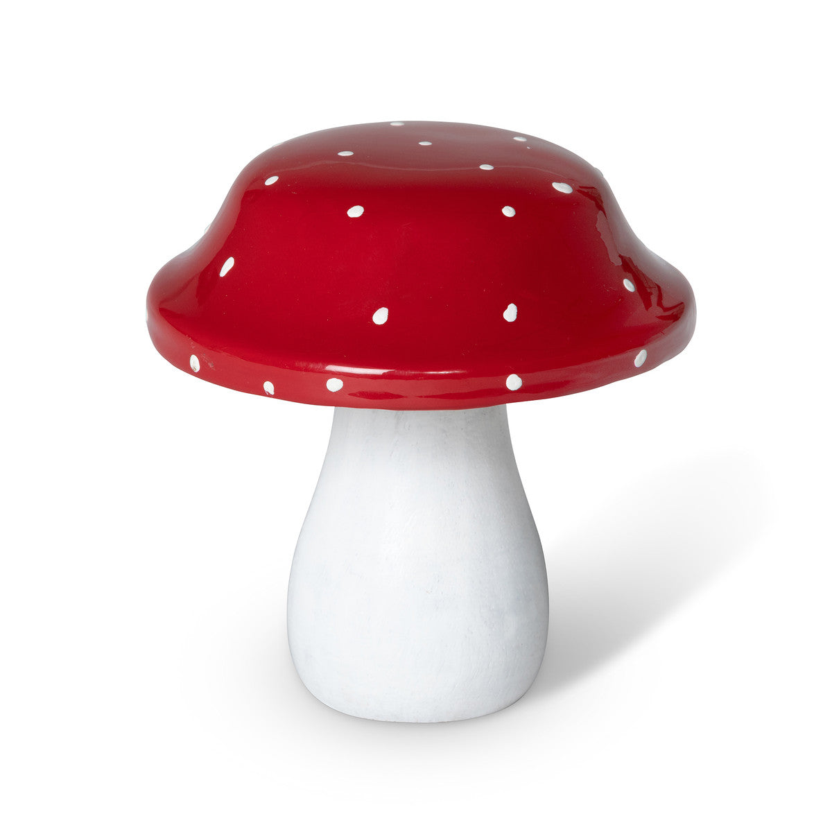 Red Polka Dot Wooden Mushroom - Large