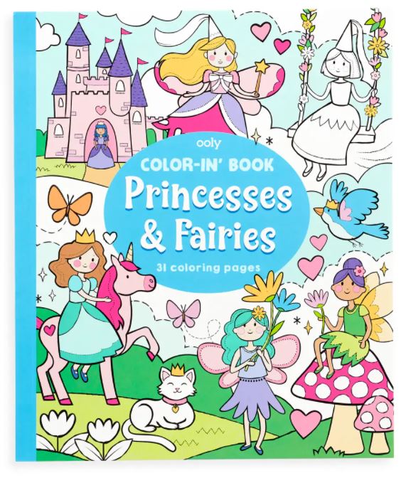 OOLY  - Color-in' Book: Princesses & Fairies