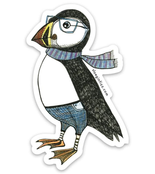 Sloe Gin Fizz - Dapper Puffin Vinyl Sticker