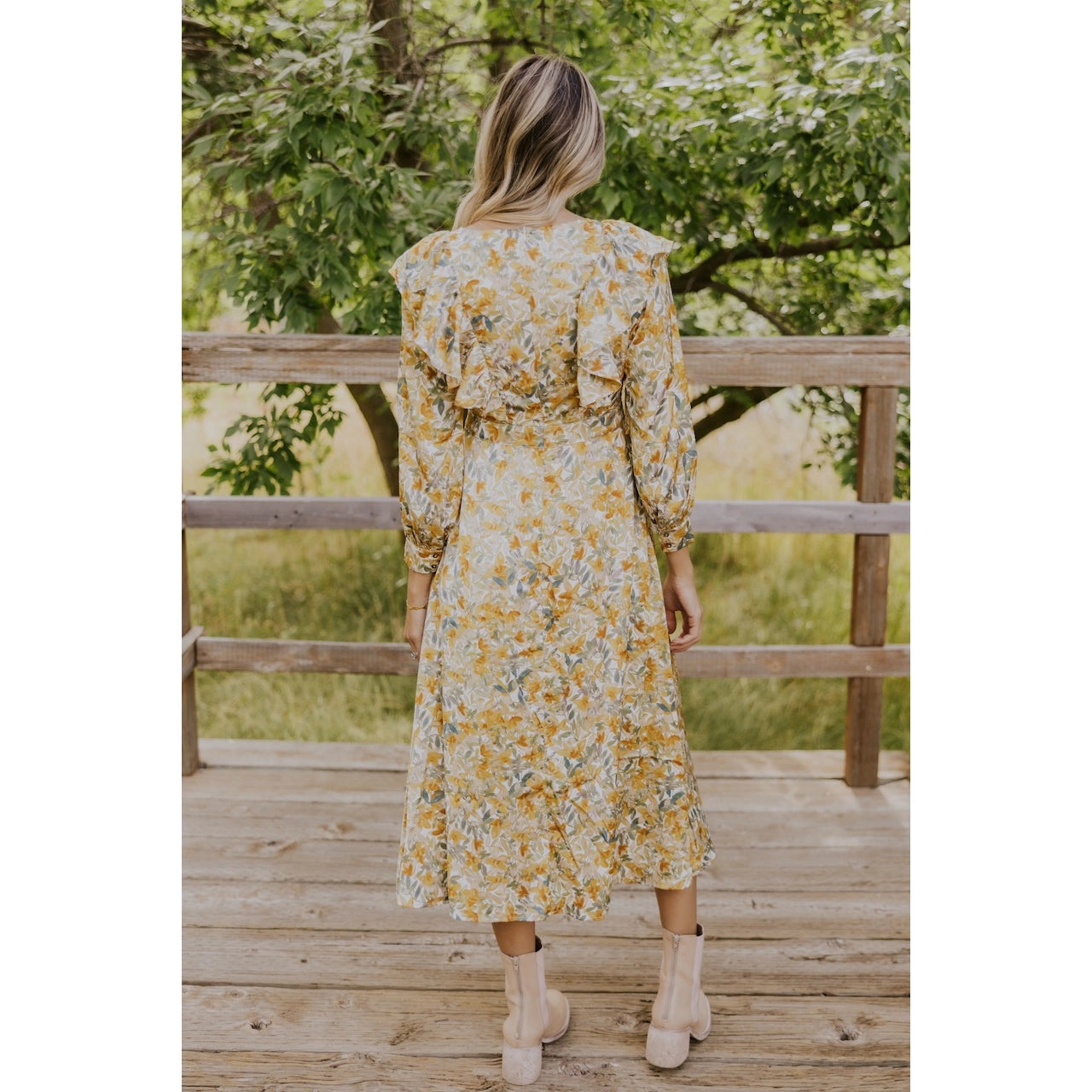 Roolee - Vintage Floral Ruffle MOM Dress