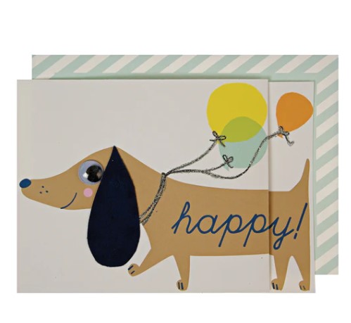 Meri Meri - Sausage Dog Birthday Card