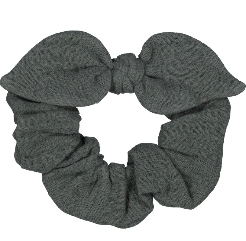 Luciole et Petit Pois - Scrunchie - Pine Green Double Gauze