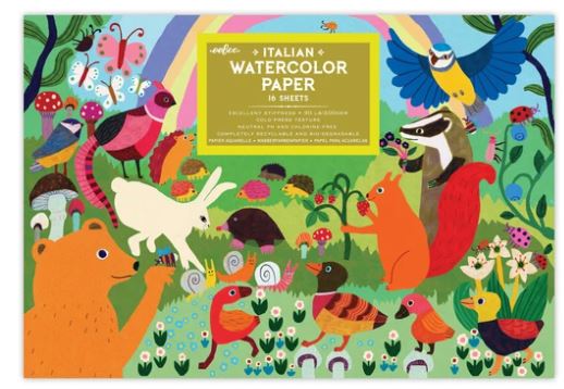 eeBoo - Watercolor Pad - Woodland Rainbow