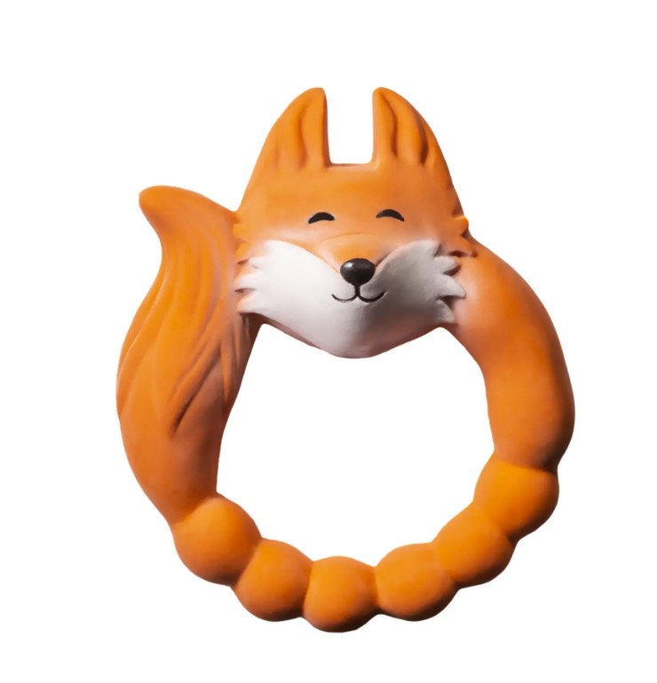 Natural Rubber Teether - Fox