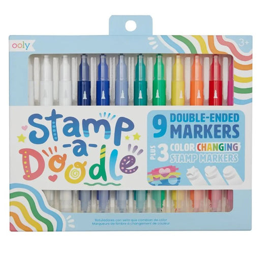 OOLY - Stamp - A - Doodle - Double Ended Markers - Set of 12