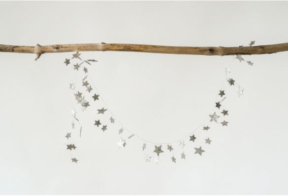 Star Shaped Garland with Glitter