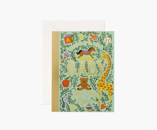 Rifle Paper Co. - Baby Card - Storybook