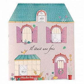 Moulin Roty - Coloring Book + Stickers - Once Upon A Time