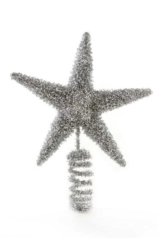 Cody Foster - Tinsel Star Tree Topper - Silver