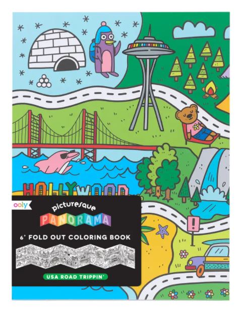 OOLY  - Picturesque Panorama Coloring Book - USA Road Trippin'