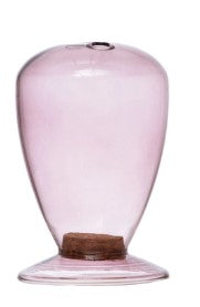 Glass Match Holder - Pink