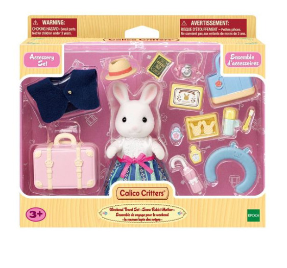 Calico Critters - Weekend Travel Set - Snow Rabbit Mother