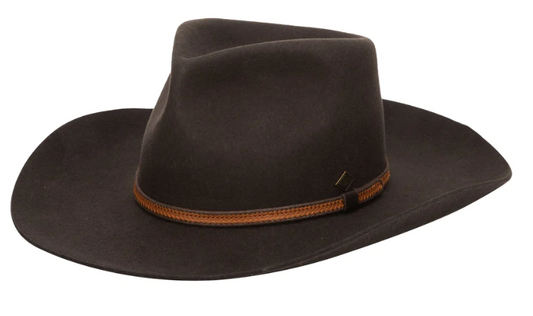 San Diego Hat Company - Wool Felt Western Fedora With Leather Band