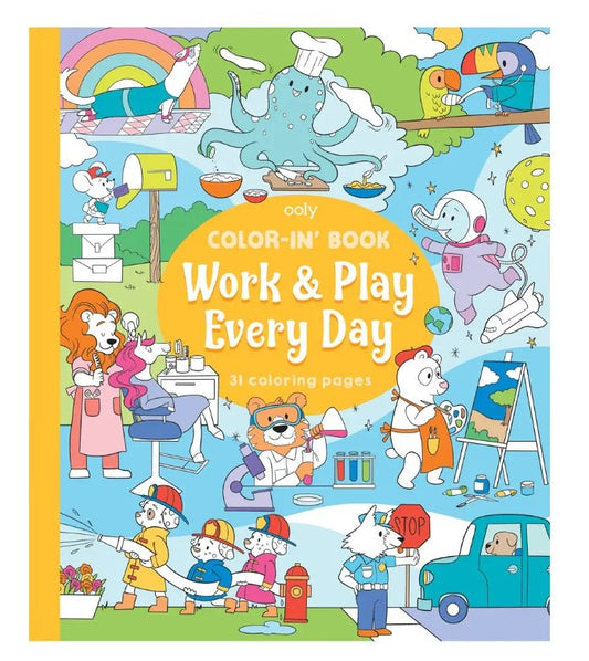 OOLY - Color-in' Book - Work + Play Every Day