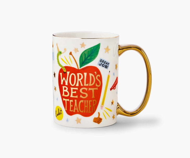 Rifle Paper Co. - Porcelain Mug - World's Best Teacher