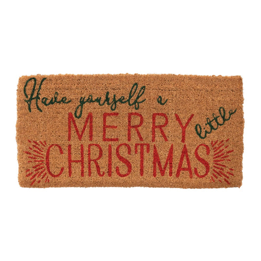 Natural Coir Doormat - "Have Yourself A Merry Little Christmas"