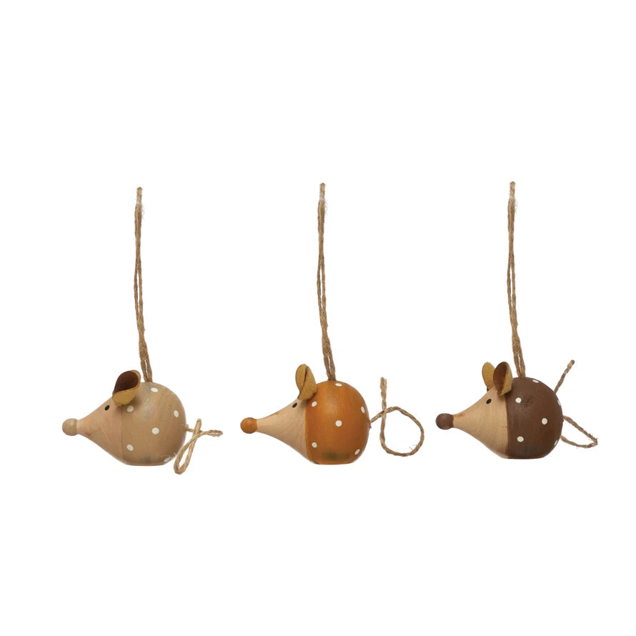 Wood Mouse Ornament